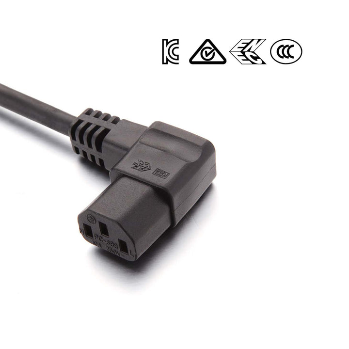 PC 688 “IEC” Connector Female 2 Pole + E Angled – Microdian